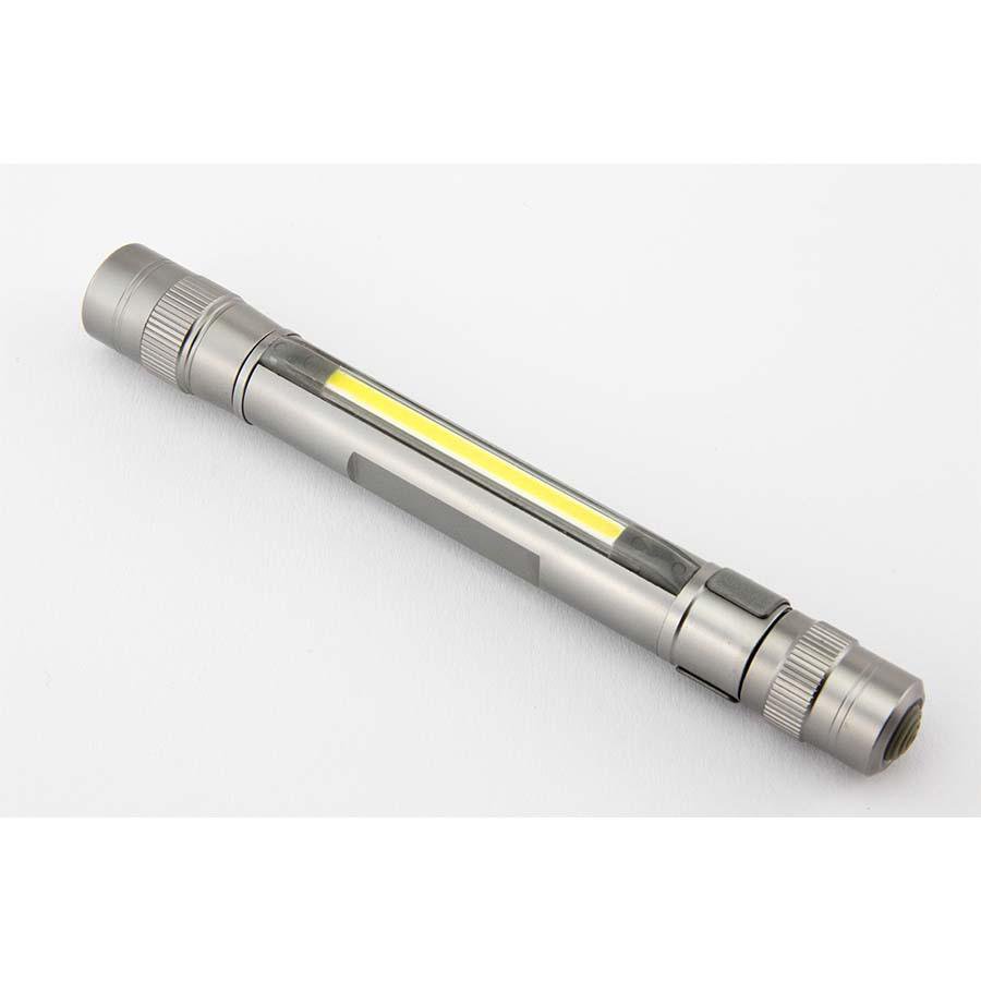TROIKA 4-in-1 Super Bright LED Torch with Zoom Focus - Silver