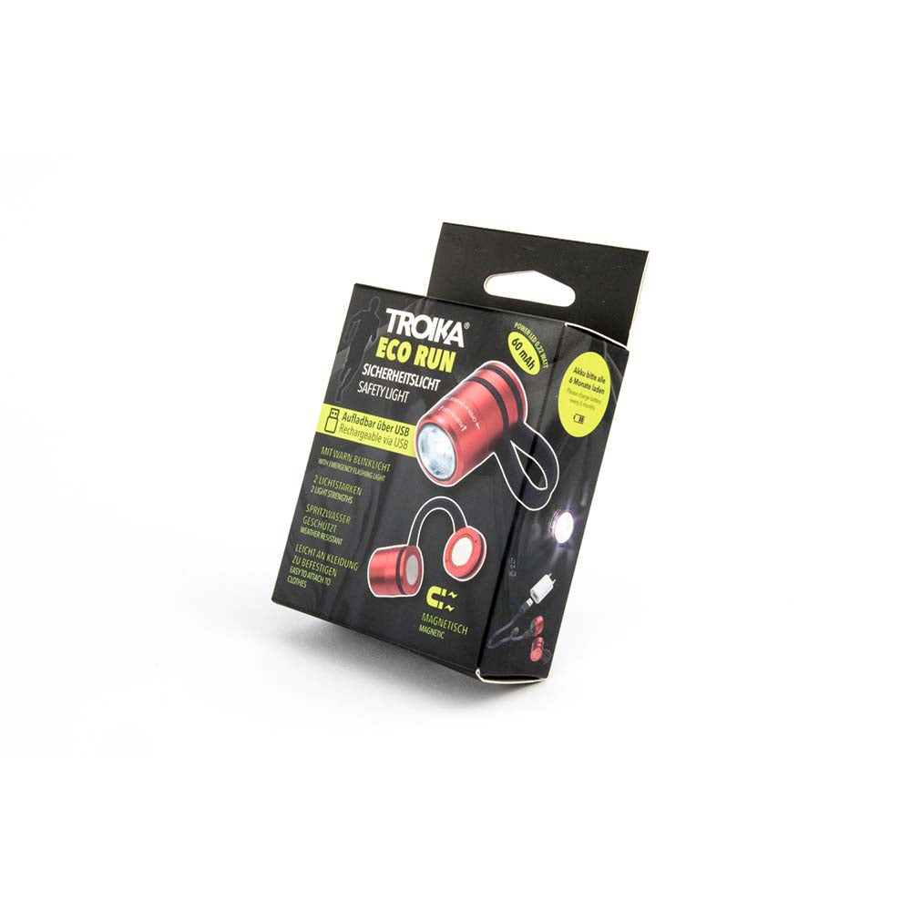 Troika Eco Run Mini Running Torch - Black & Red