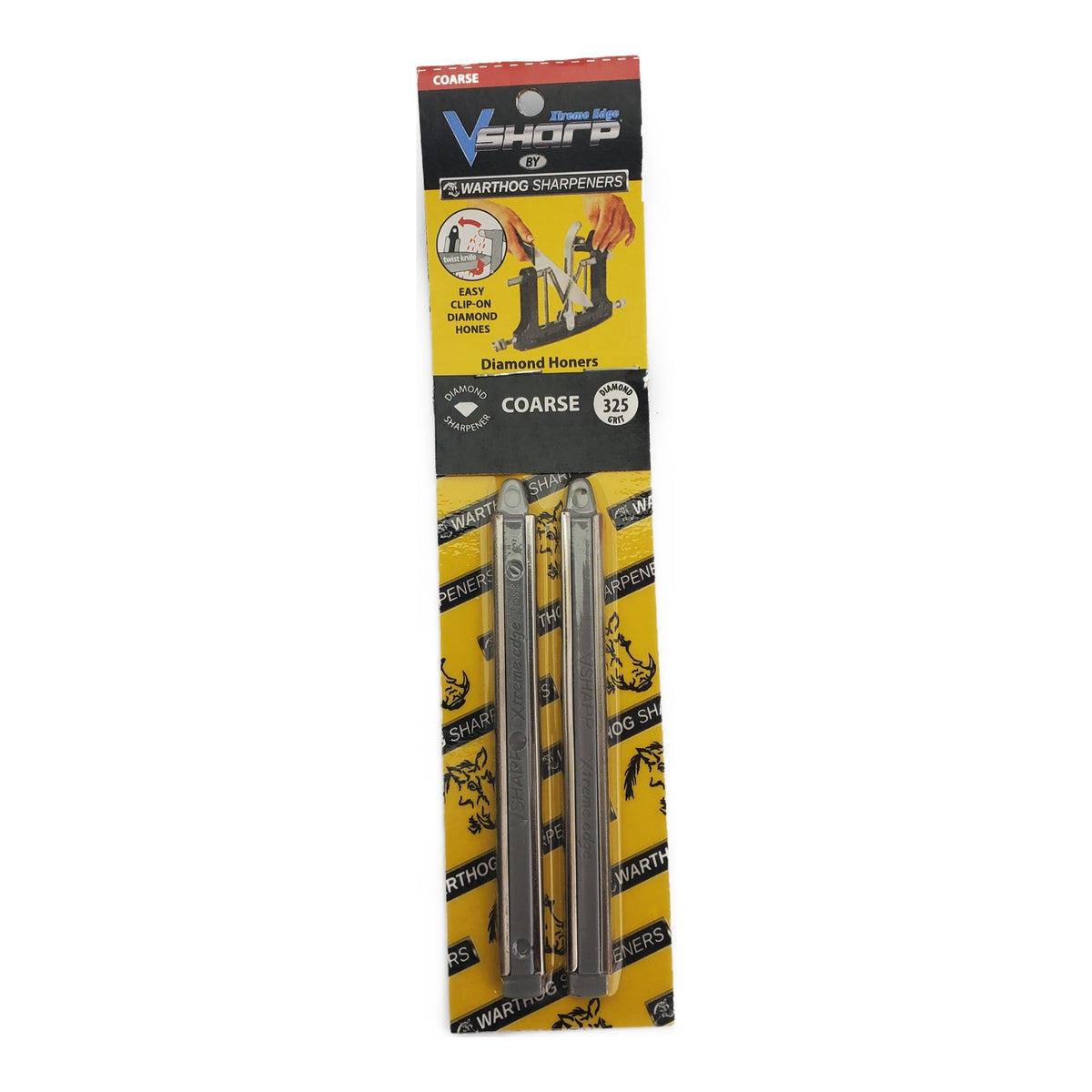 Warthog V-Sharp Xtreme Edge Replacement Diamond Honers – Coarse 325 Grit (Pair)
