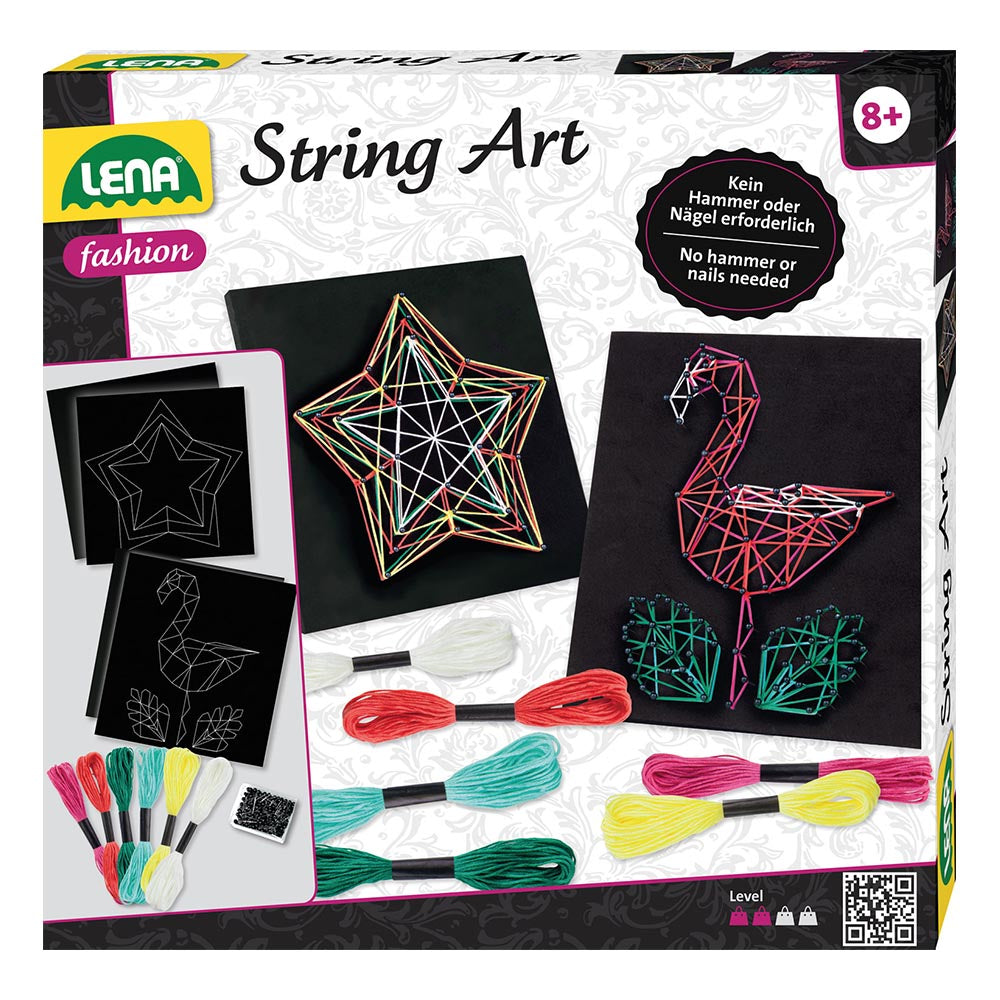 Lena Arts & Crafts: String Art: DIY Thread Picture - Flamingo and Star