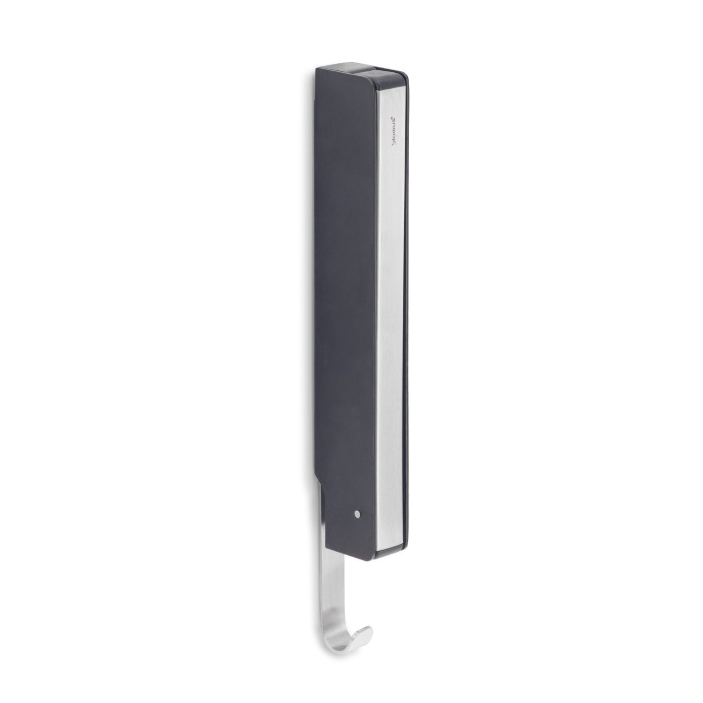 blomus Wall Hook Space-Saving Flip Down in Black and Steel LANCA