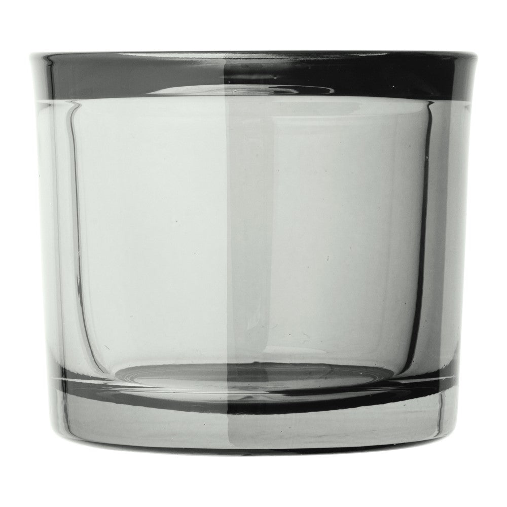 Blomus Tealight Candle Holder: Smoky-Grey Tinted Glass MIMO 8x9cm Set of 6