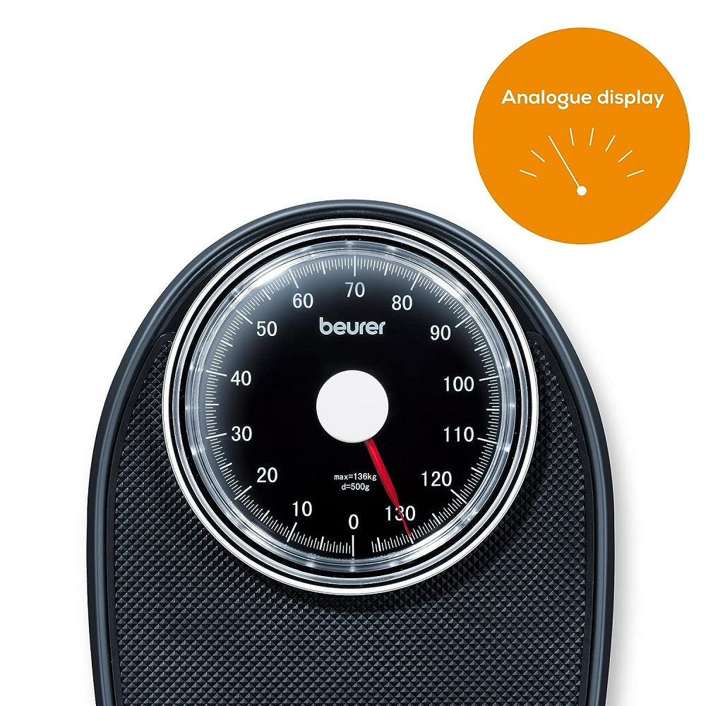 Beurer Mechanical Bathroom Scale: Analogue Scale, No Batteries Needed MS 40Beurer Mechanical Bathroom Scale: Analogue Scale, No Batteries Needed MS 40