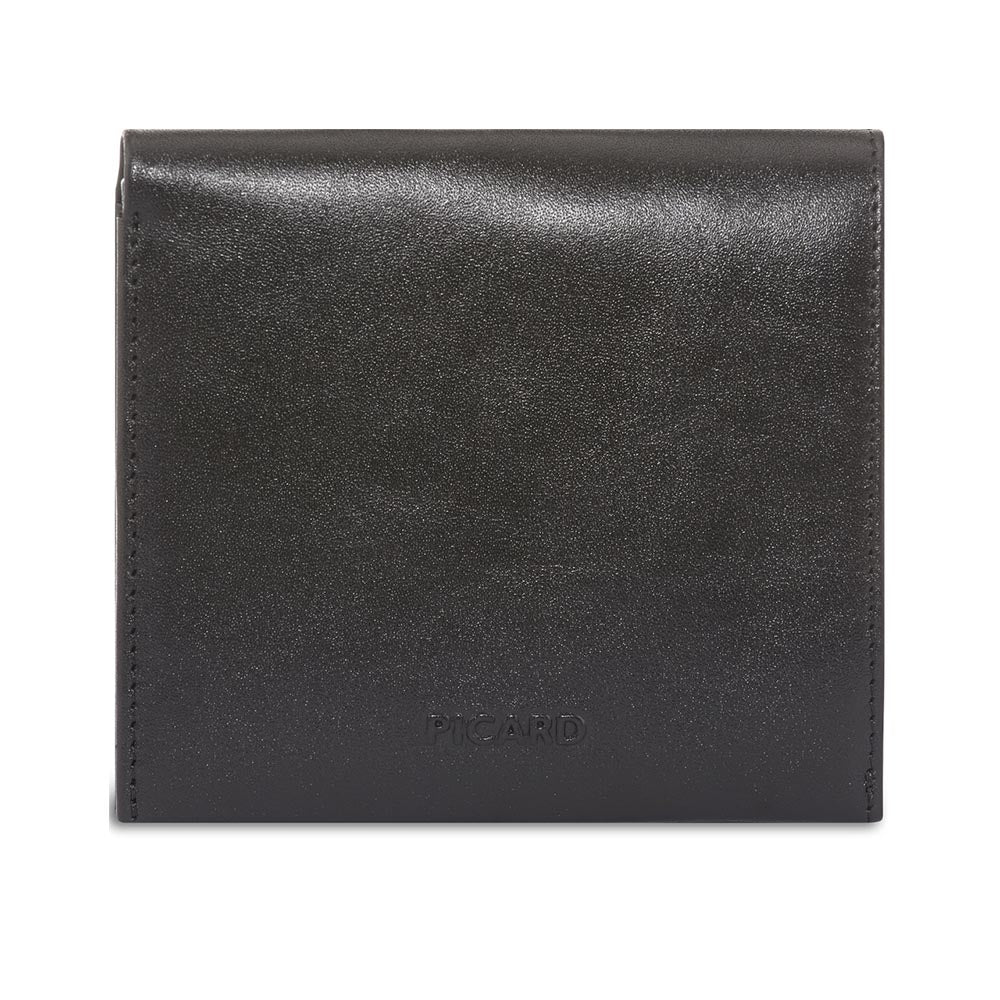 Picard Man's Square Apache Cow Leather Wallet - Black
