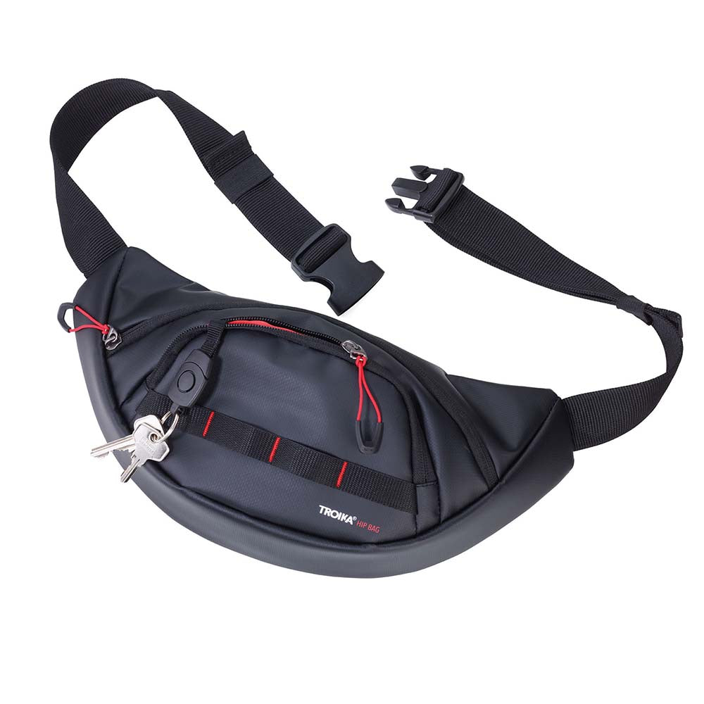 Troika Belt Bag with 3 Zipped Compartments - Troika Hip Bag
