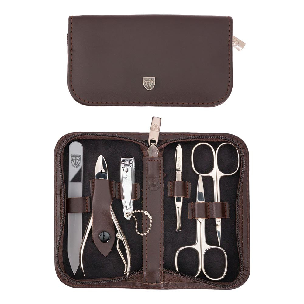 Kellermann Manicure Set Dark Brown, Genuine Leather L 52140 P N