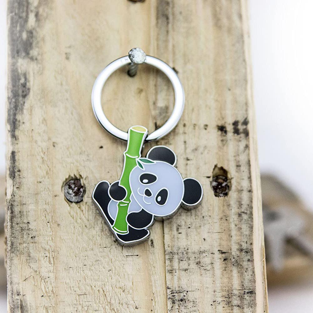 TROIKA Keyring BAMBOO PANDA in Support of The National Geographic Society