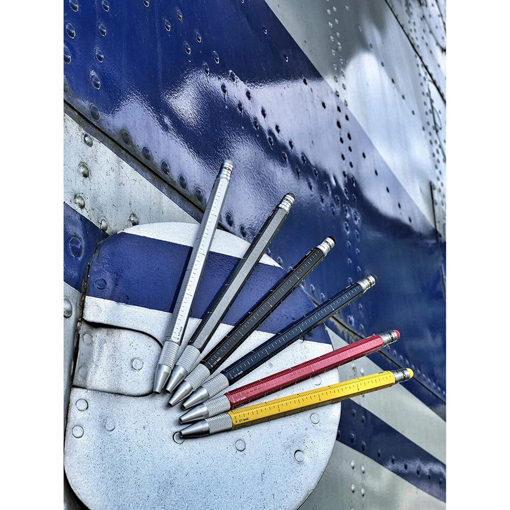 TROIKA Ballpoint Stylus Pen & Integrated Ruler CONSTRUCTION SLIM Orange