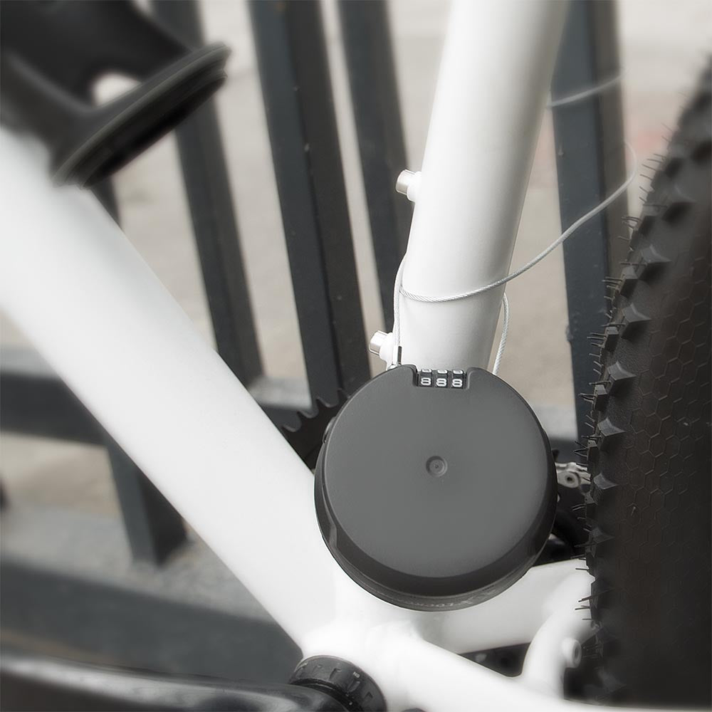 SKS Cable Lock Bottle Cage with Lock for Bicycles LOCKCAGE Black