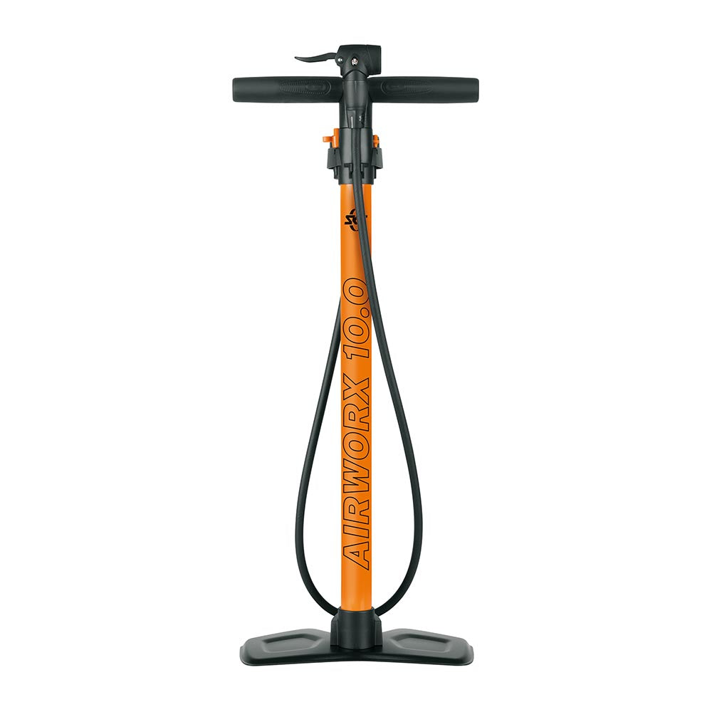 SKS Bike Multi-valve/Multi-use Floor Pump - AIRWORX 10.0 Orange