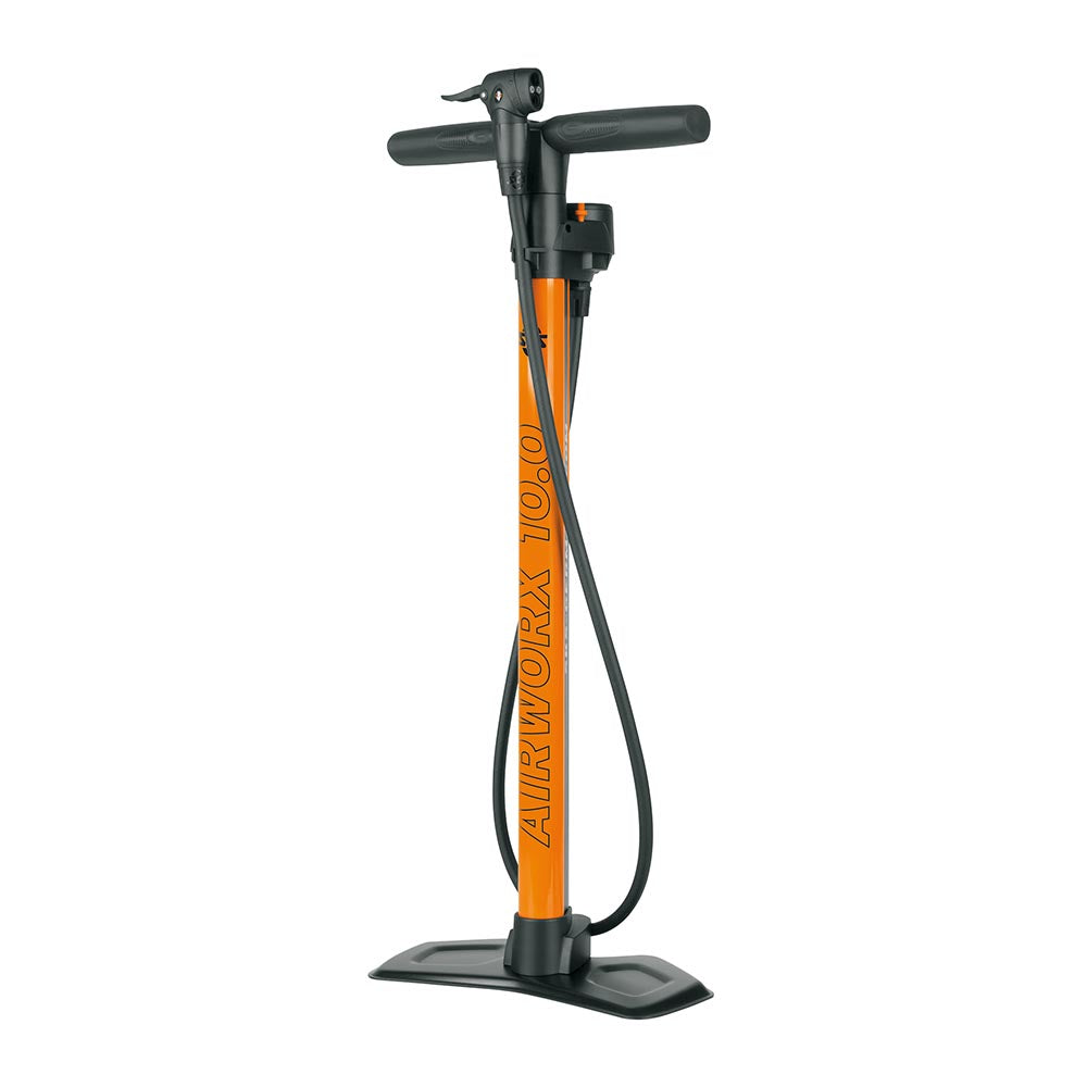 SKS Bike Multi-valve/Multi-use Floor Pump - AIRWORX 10.0 Orange