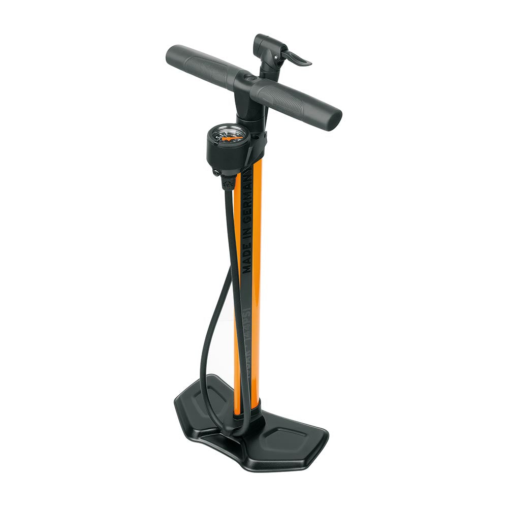 SKS Bike Multi-valve/Multi-use Floor Pump - AIRWORX 10.0 Orange