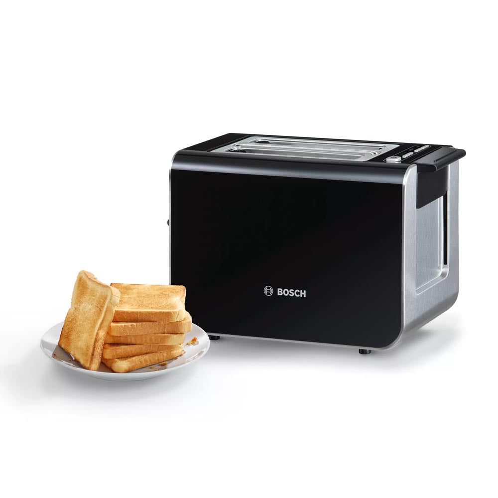 Bosch Styline Toaster 2 Slice - Black/Stainless Steel