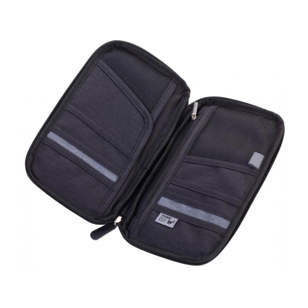 Troika Travel Document Case Rfid Blocking Personalisable Safe Flight Black