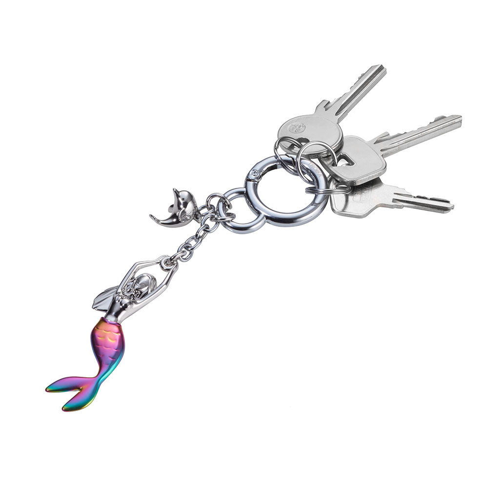 Troika Bag Charm with Two Charms Mermaid & Dolphin