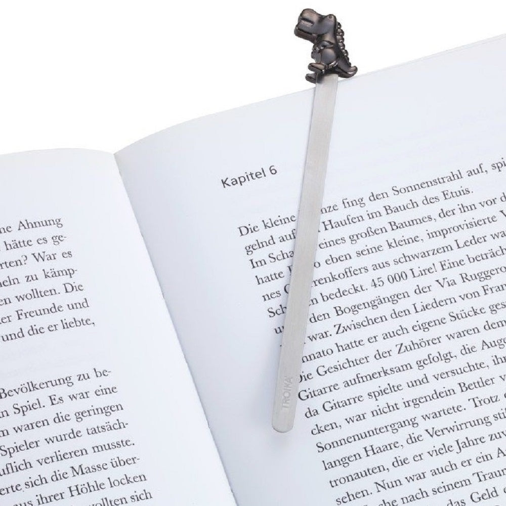 TROIKA Bookmark T-REX GUNMETAL GREY