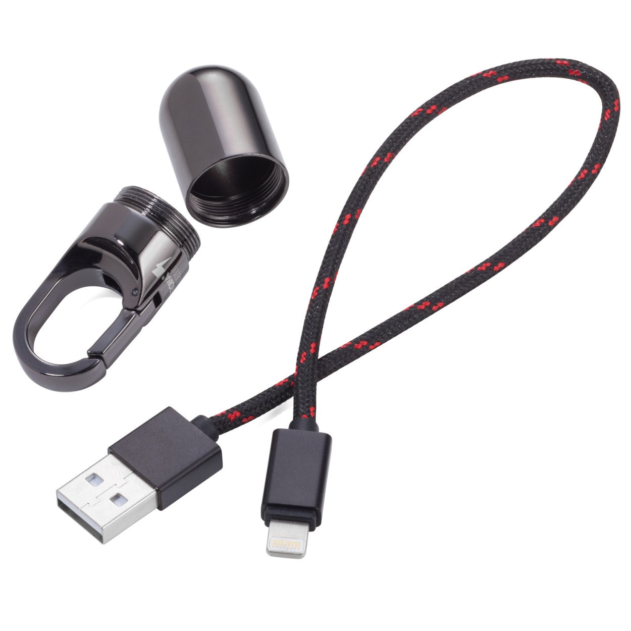TROIKA Charging Cable on Carabiner Key Ring CHARGING TIME