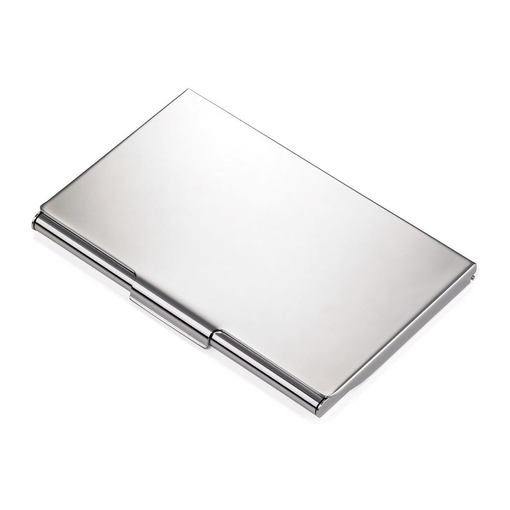 Troika Business Card Case with Personalisable Blank Cover - Silver