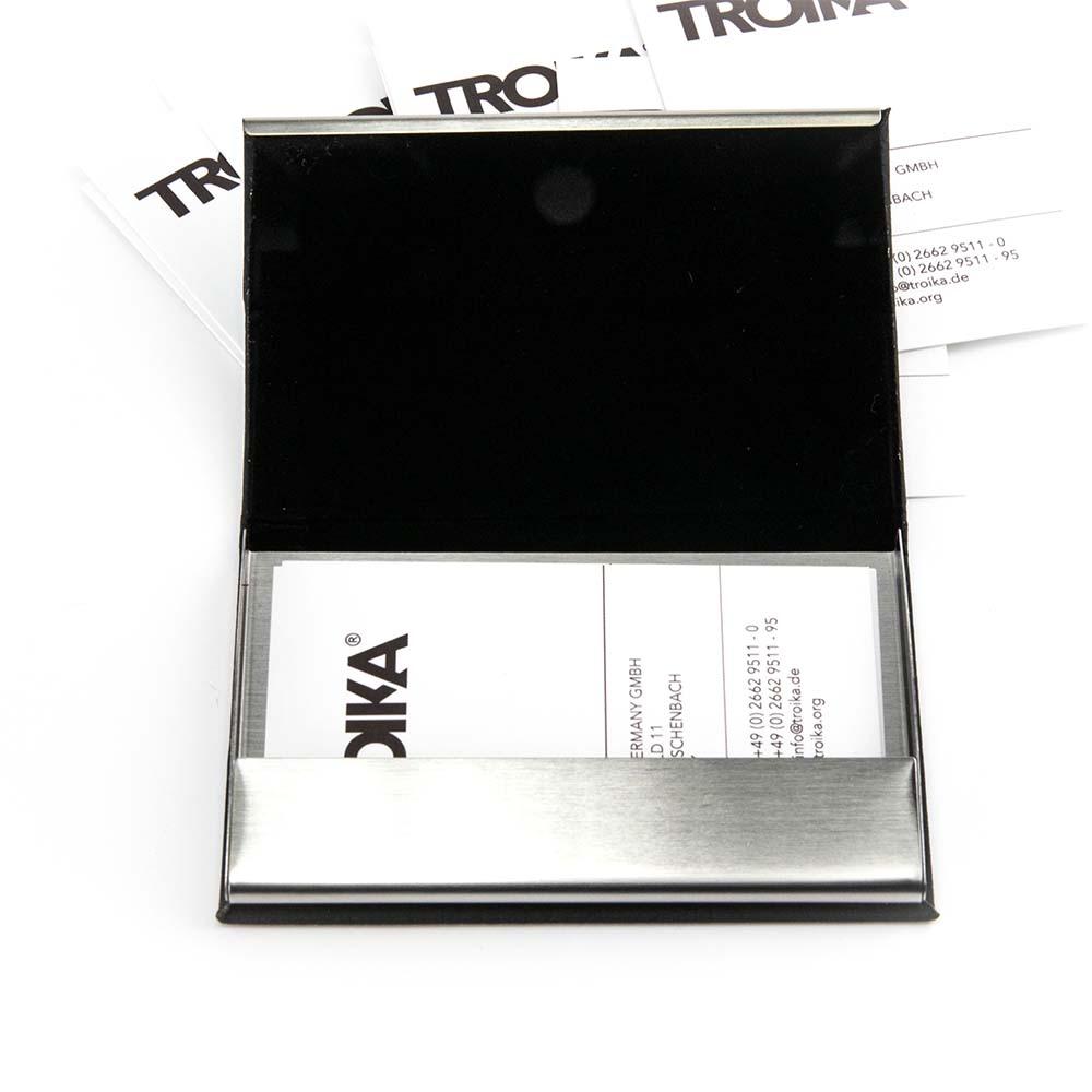 TROIKA Business or Credit Card Case with Stand Function - Black
