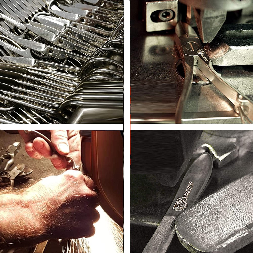 3 Swords Manicure Set: 16 Handmade Steel Nail Tools in a Black Leather Look Case 9210 PN