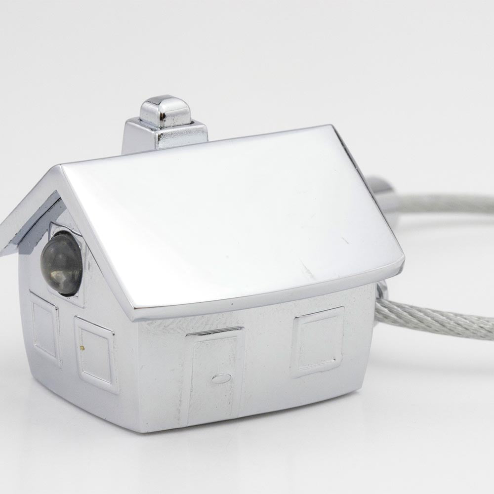 TROIKA Keyring Light House – Silver Colour with LED light