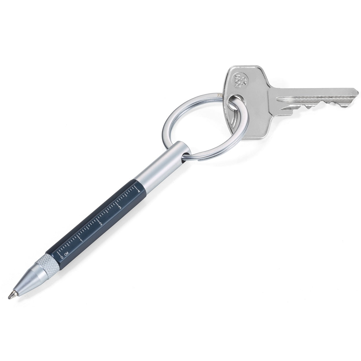 TROIKA Keyring Ballpoint Pen Mini Tool MICRO CONSTRUCTION - Black