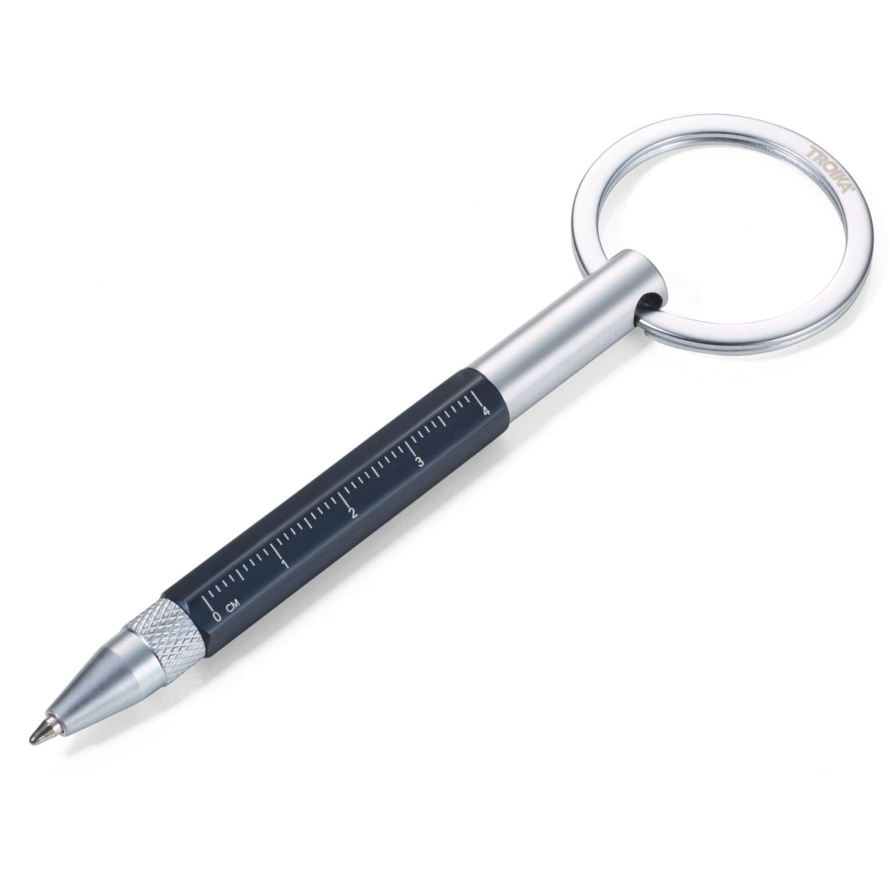 TROIKA Keyring Ballpoint Pen Mini Tool MICRO CONSTRUCTION - Black