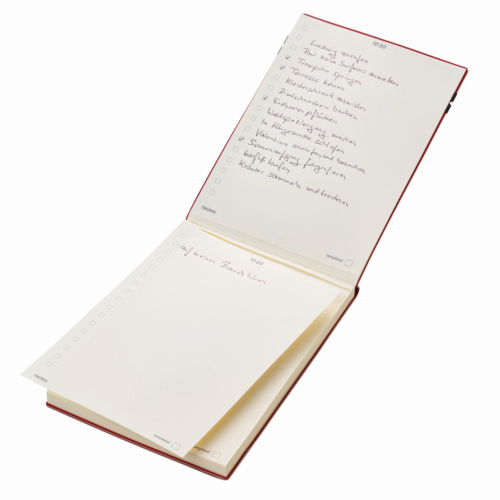 TROIKA Notepad A5 Productivity Notepad TO DO PAD Red