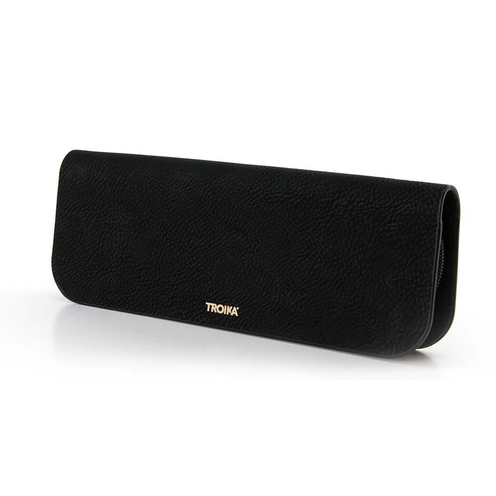 TROIKA Pen Case and Multi-Tasking Ballpoint Pen Set - Black & Gold