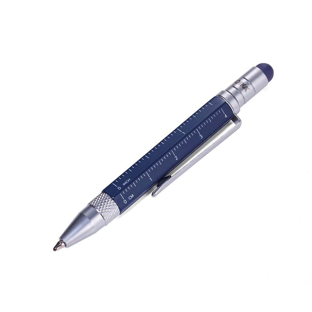 TROIKA Multitasking Mini Ballpoint Pen CONSTRUCTION - Blue