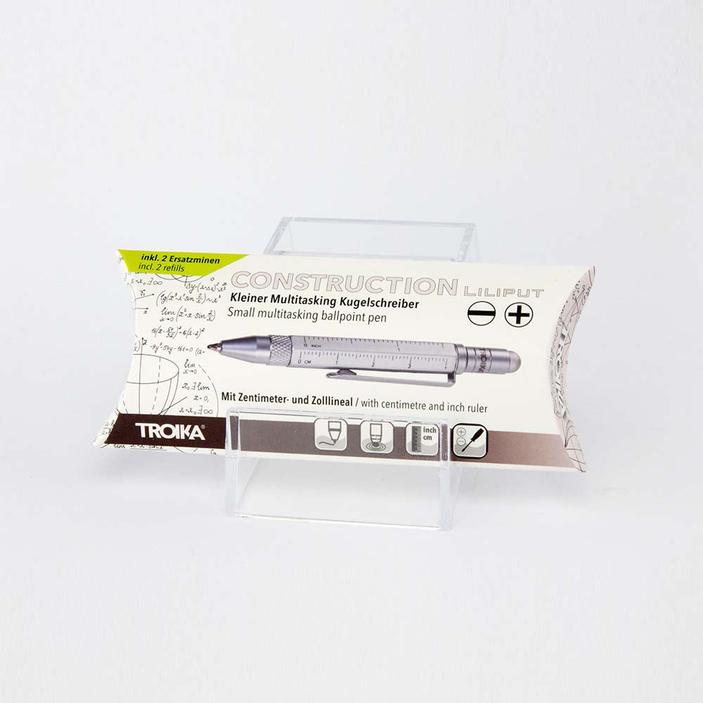 TROIKA Multitasking Mini Ballpoint Pen CONSTRUCTION - Silver