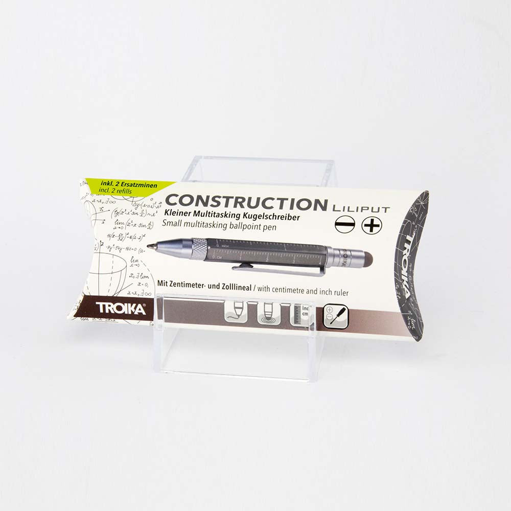 TROIKA Multitasking Mini Ballpoint Pen CONSTRUCTION - Titanium