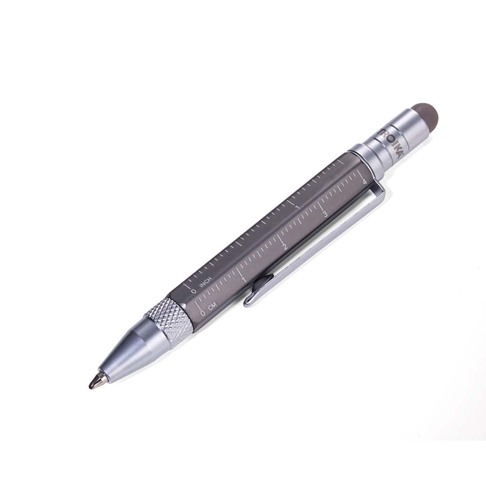 TROIKA Multitasking Mini Ballpoint Pen CONSTRUCTION - Titanium