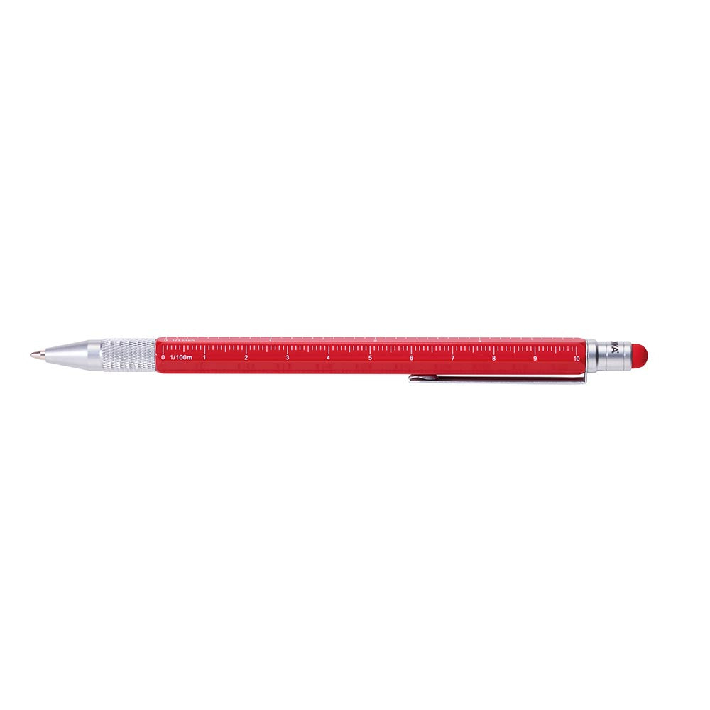 TROIKA Multitasking Ballpoint Pen CONSTRUCTION SLIM - Red