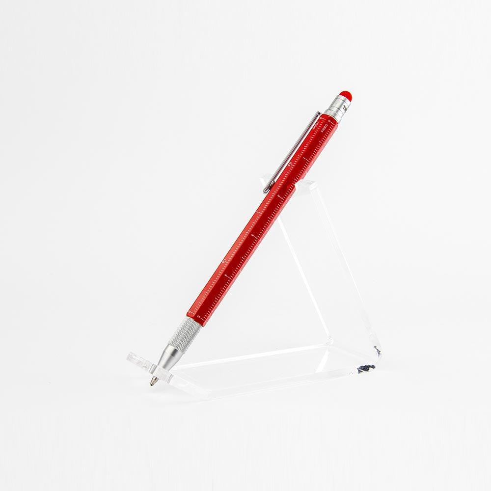 TROIKA Multitasking Ballpoint Pen CONSTRUCTION SLIM - Red