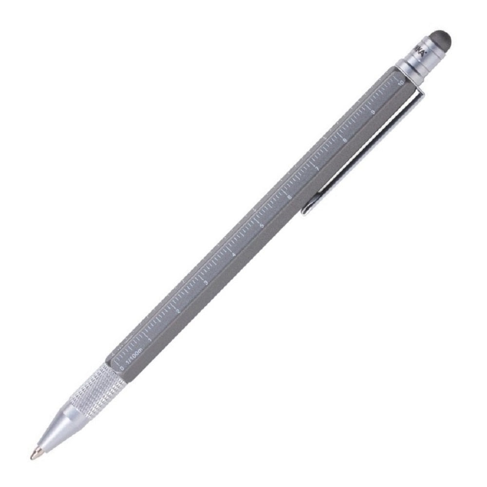 TROIKA Multitasking Ballpoint Pen CONSTRUCTION SLIM - Titanium