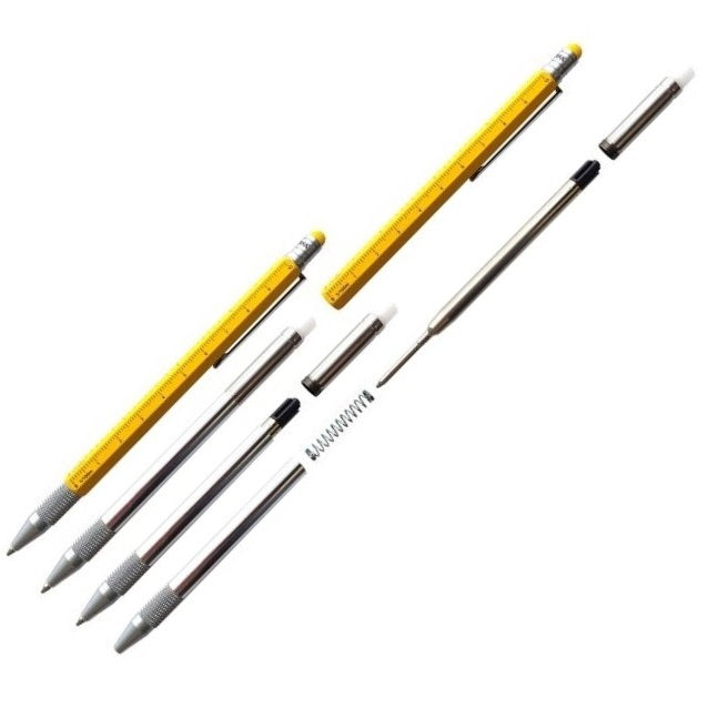TROIKA Multitasking Ballpoint Pen CONSTRUCTION SLIM - Yellow