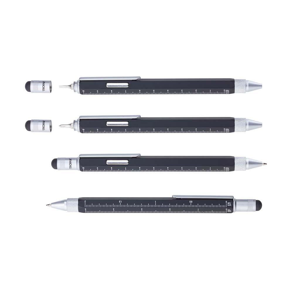 TROIKA Multitasking Pen with Integrated Magnet CONSTRUCTION MAGNET – Black
