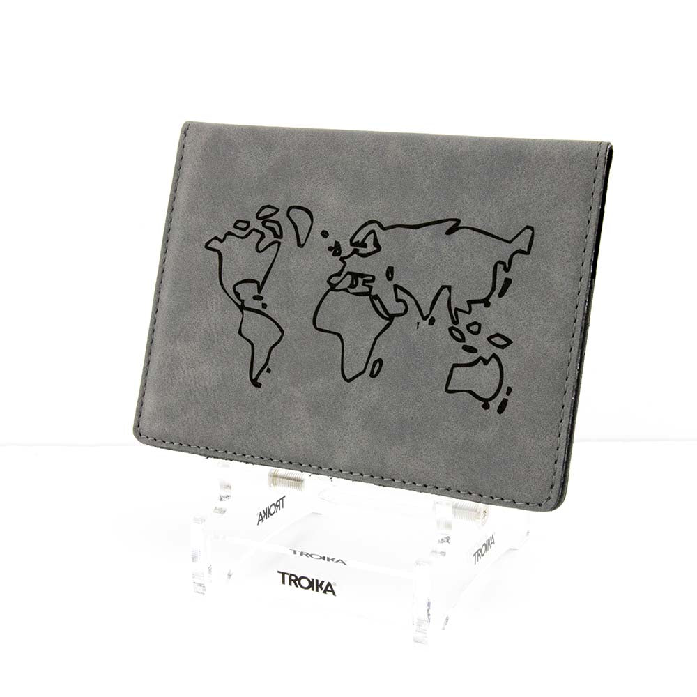 TROIKA Passport Cover & Card Case RFID PASSPORT SAFE - Grey