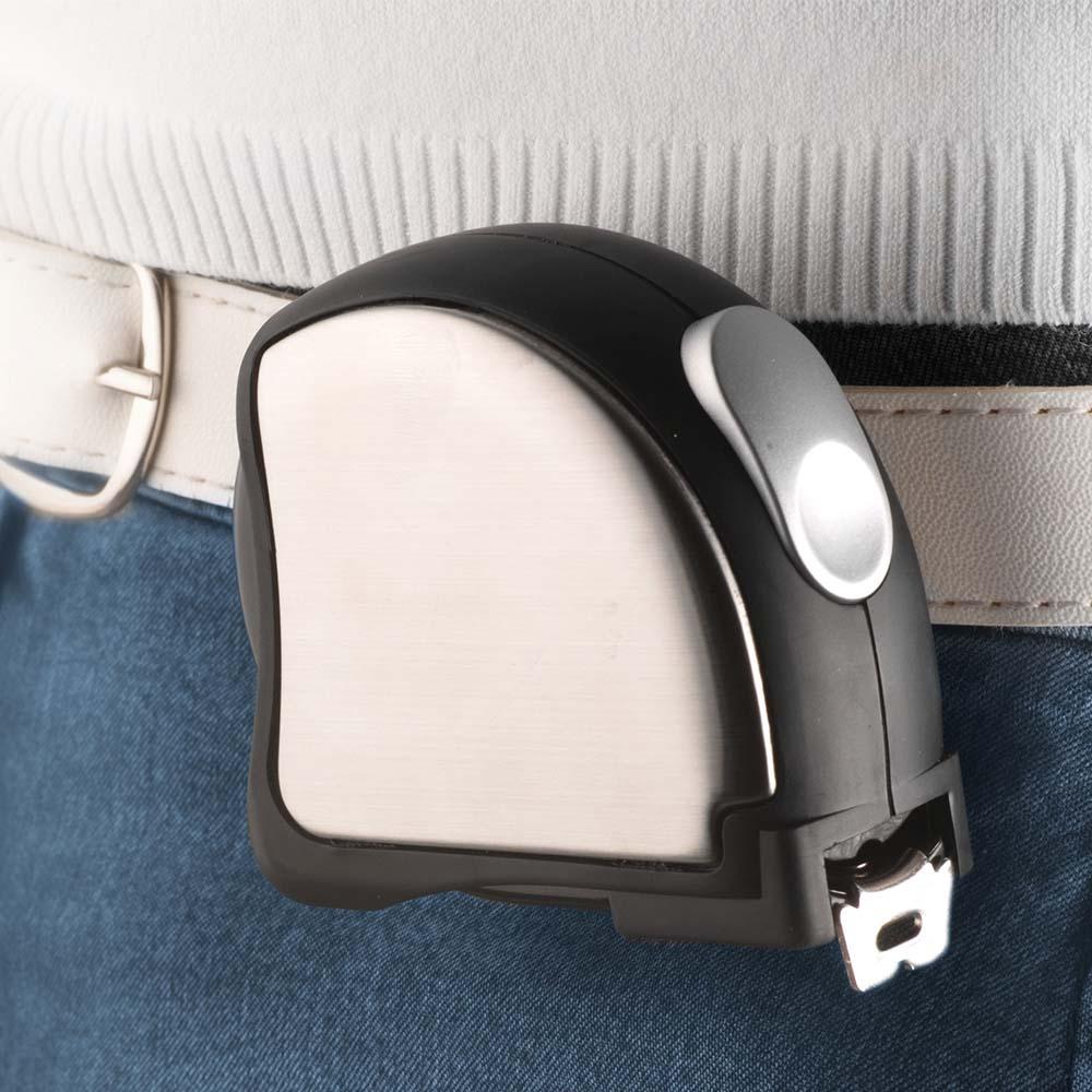 TROIKA Tape Measure ACCURATE Silver and Black