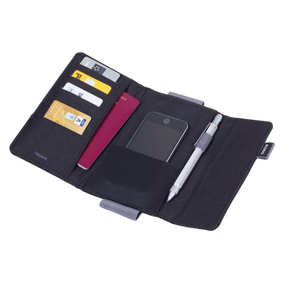 TROIKA Organiser Document RFID Travel Case TRAVEL OFFICE - Black/Grey