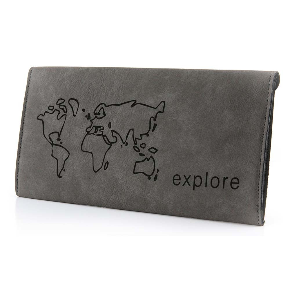 TROIKA Organiser Case for Travel Documents EXPLORE - Grey