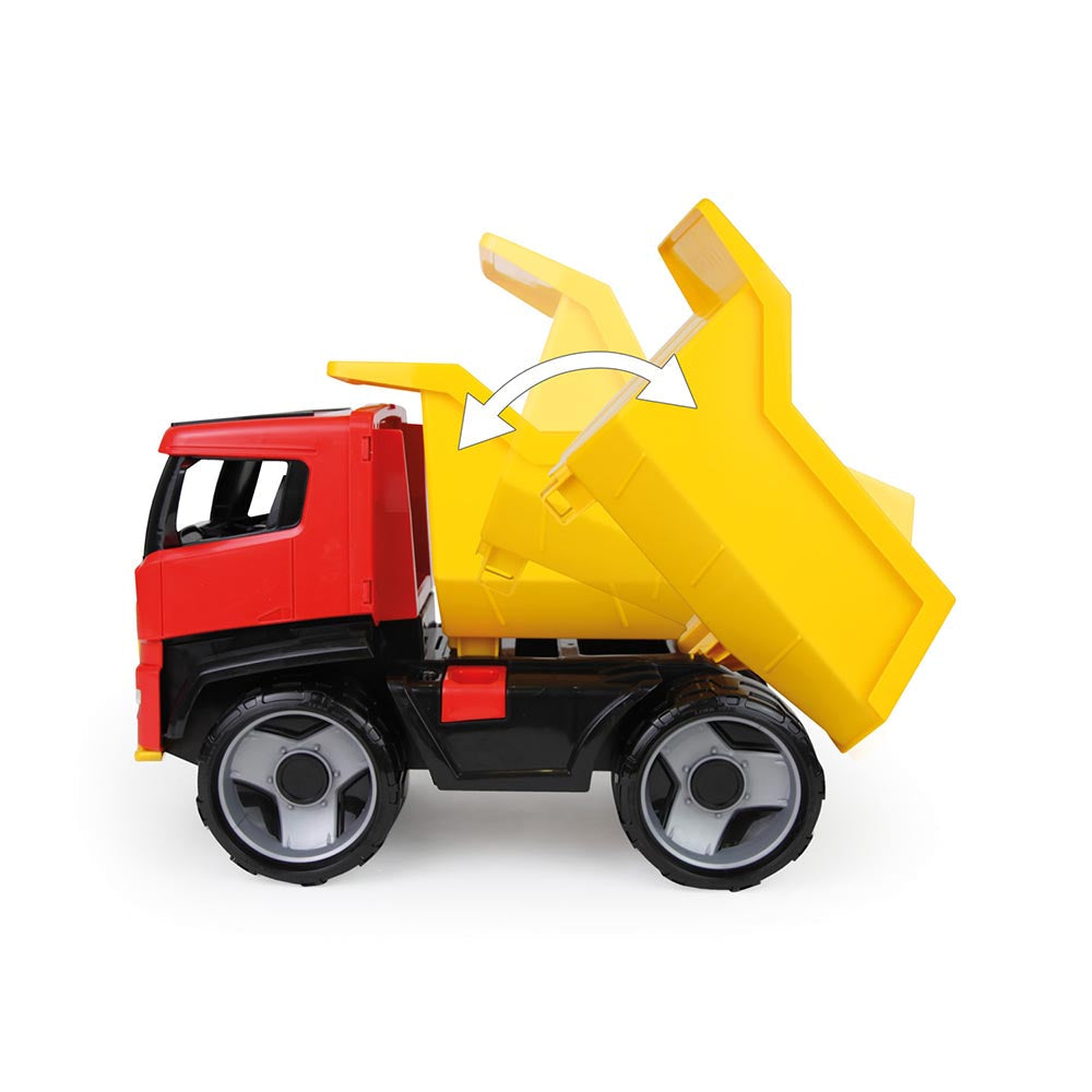 LENA Toy Dump Truck XL GIGA TRUCKS TITAN Red and Yellow 51 x 26 x 35cm