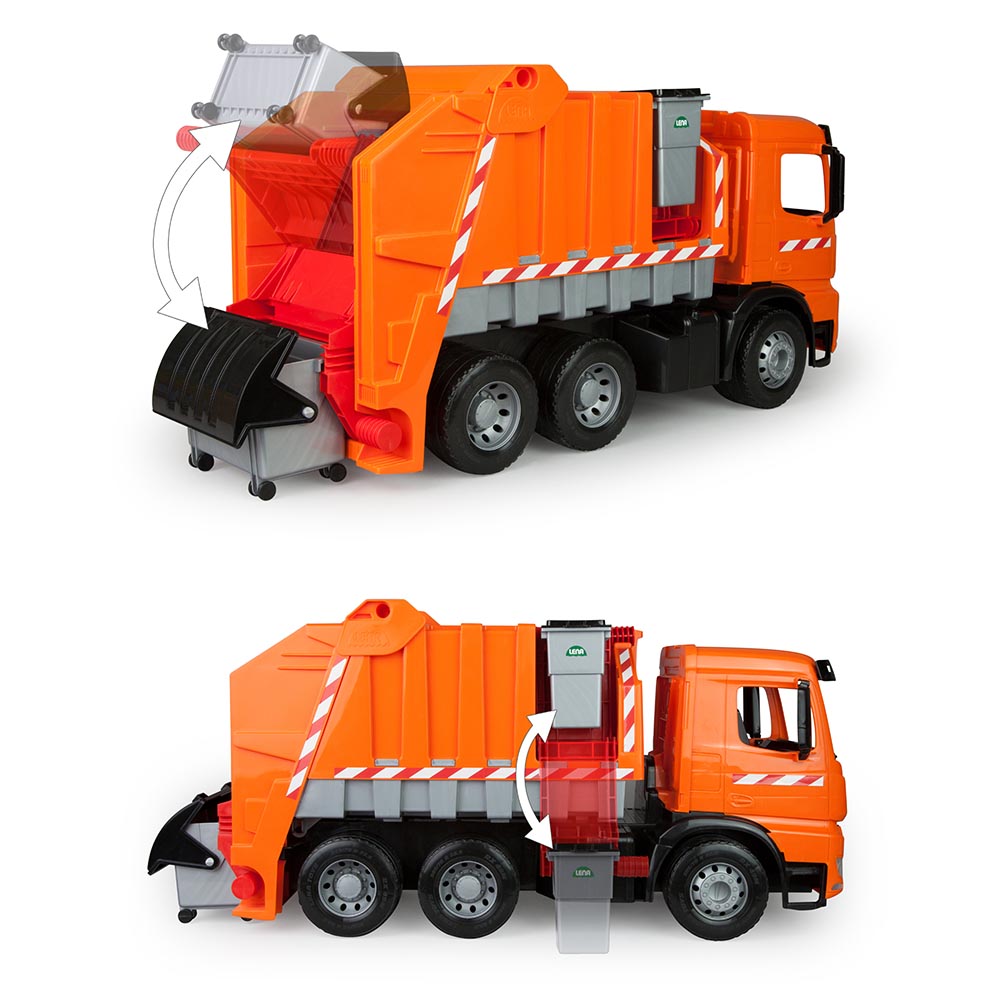 LENA Toy Garbage Truck XL GIGA TRUCKS Mercedes Arocs Replica 71 x 28 x 40cm