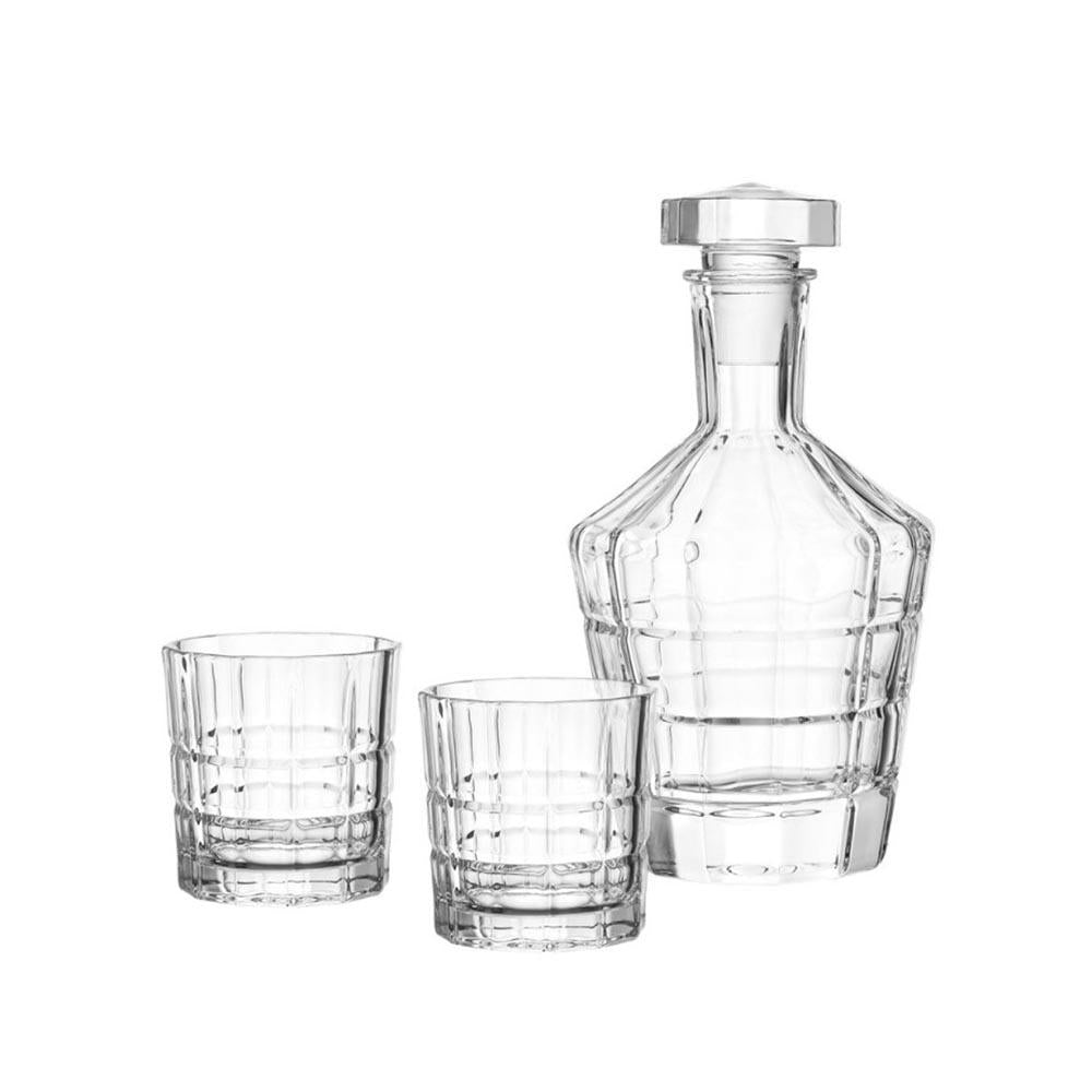 Leonardo Whisky Decanter and Tumbler Set Spiritii Three Pieces