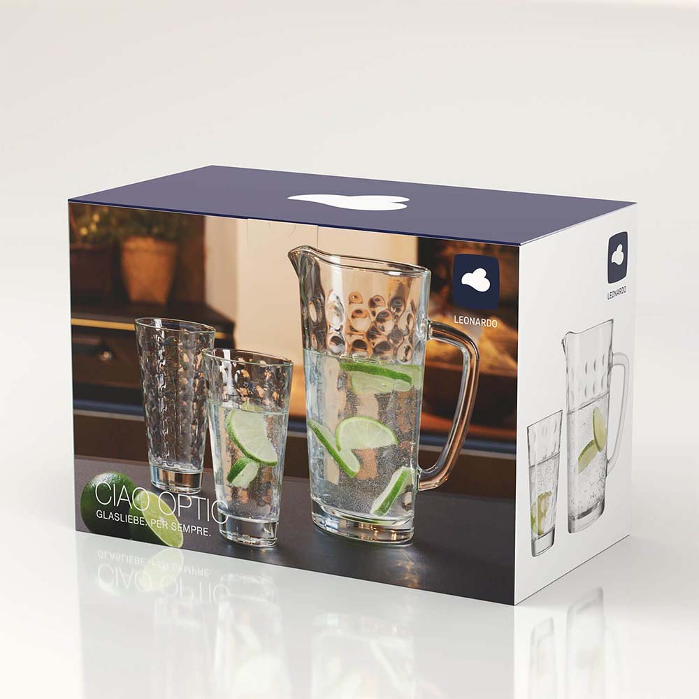 Demo - Leonardo Tumblers (x4) + Jug Ciao Optic