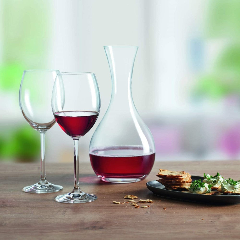 Montana Carafe & Red Wine Glasses Set 1L Decanter Jug & 2x Glasses: 3Pcs