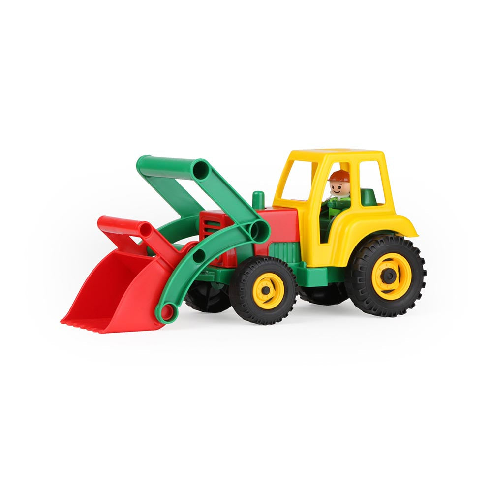 Lena Toy Tractor and Shovel with Toy Figure Aktive Multi-Colours Boxed 36cm