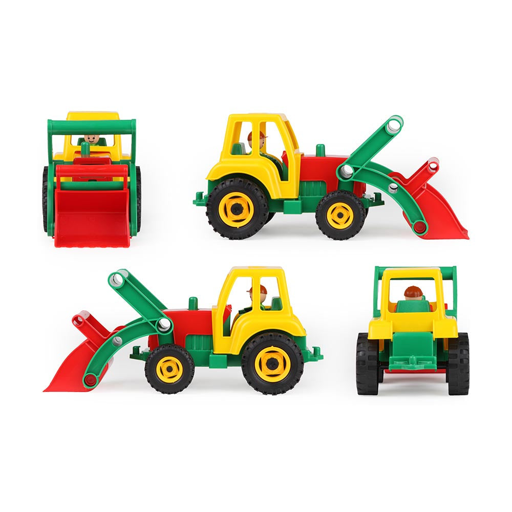 Lena Toy Tractor and Shovel with Toy Figure Aktive Multi-Colours Boxed 36cm