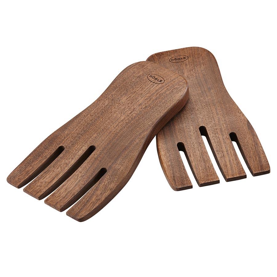 Roesle Wooden Salad Hands Servers - 2 Piece